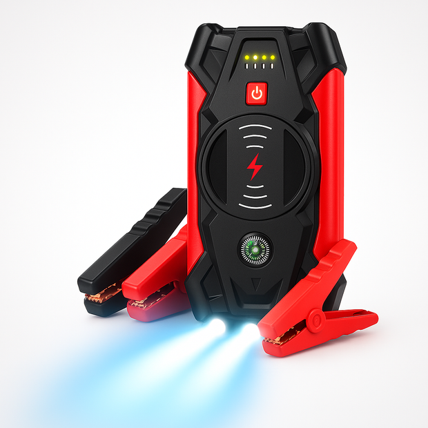 Arrancador Inflador Vehículo Celulares Power Bank Linterna