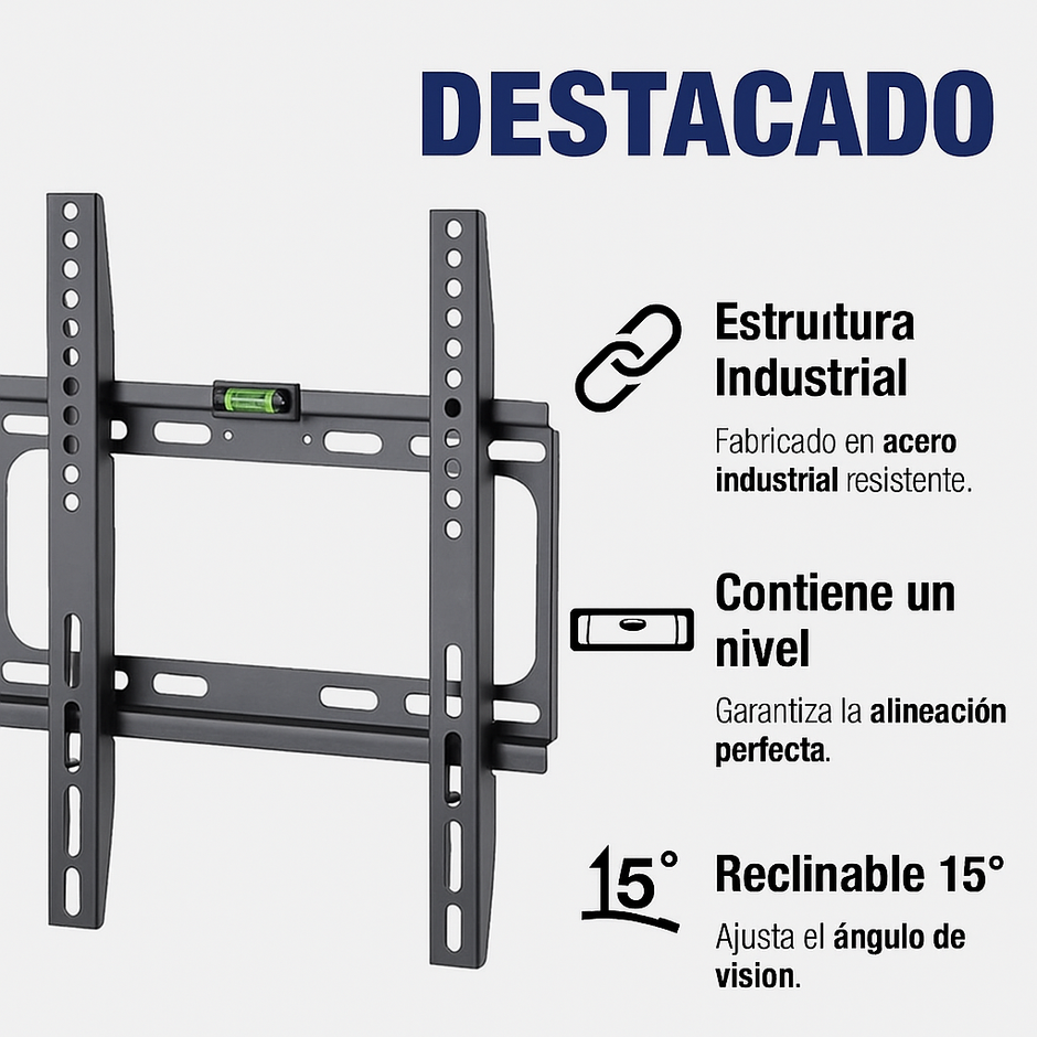 Soporte Smart Tv Reclinable Pared 40 43 50 55 60 63 65 70'