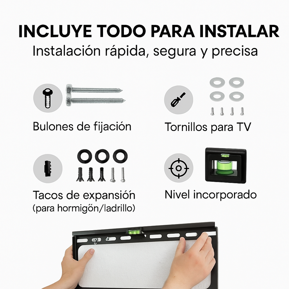 Soporte Smart Tv Reclinable Pared 40 43 50 55 60 63 65 70'