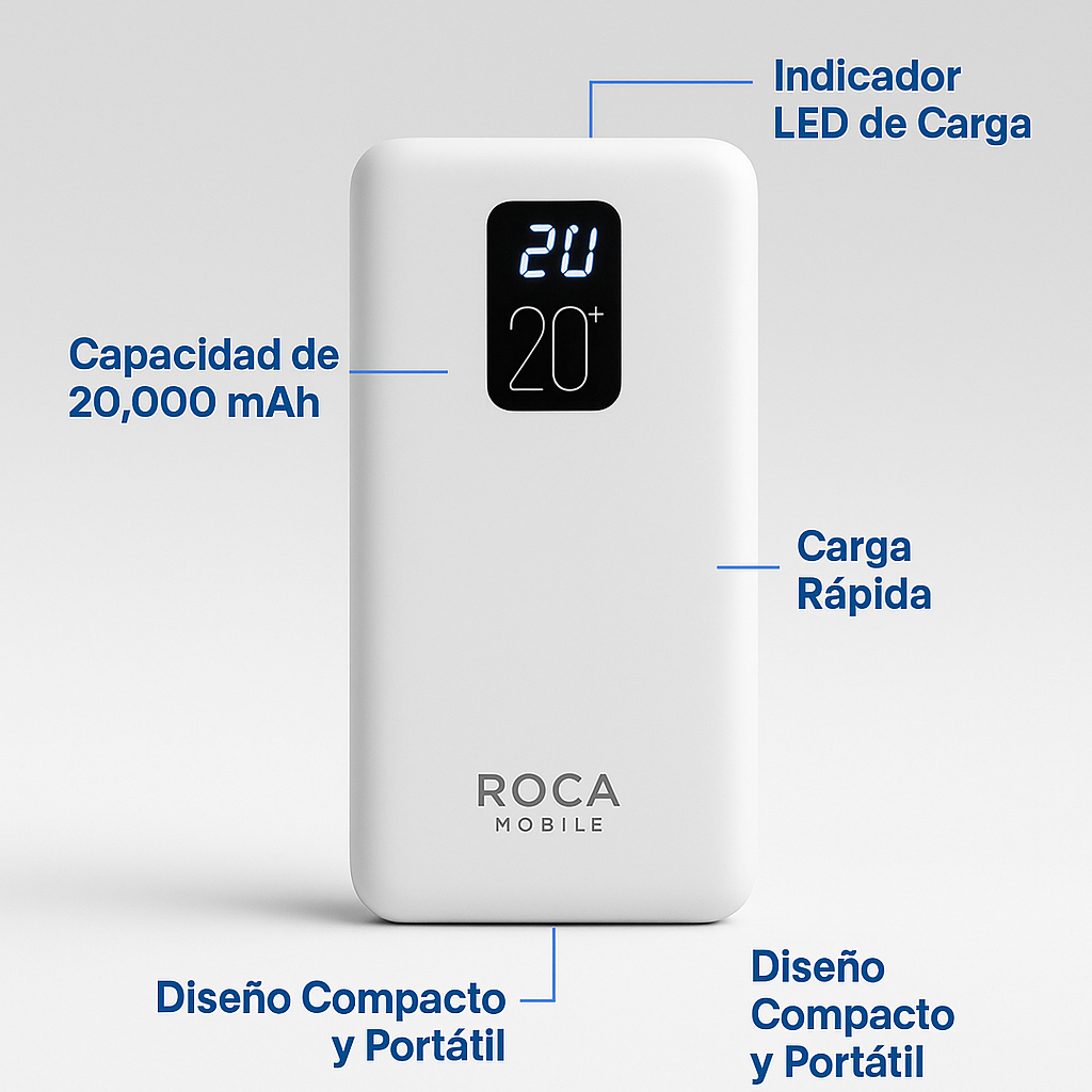Power Bank 20.000 Mah Para iPhone Samsung Xiaomi 4 Cargas