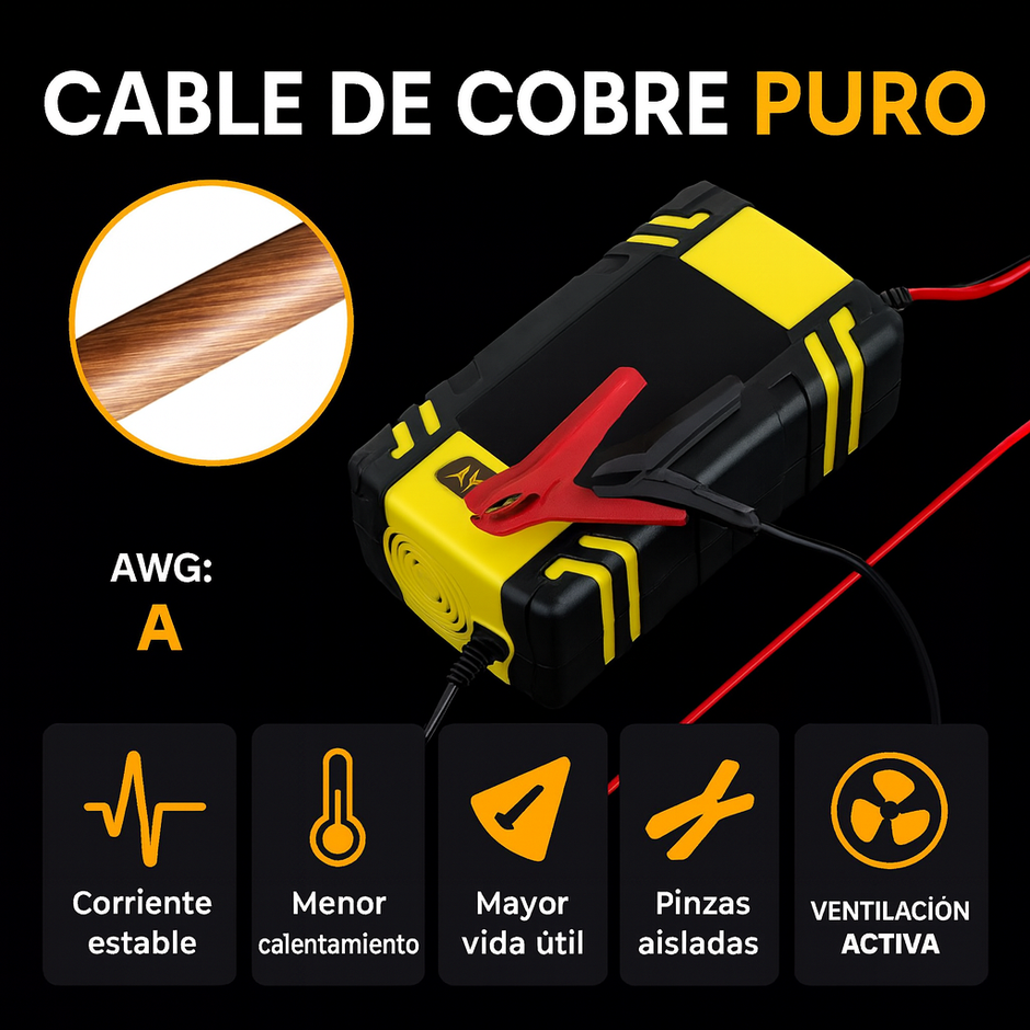 Cargador Batería 12v/24v Auto Moto Inteligente Automático