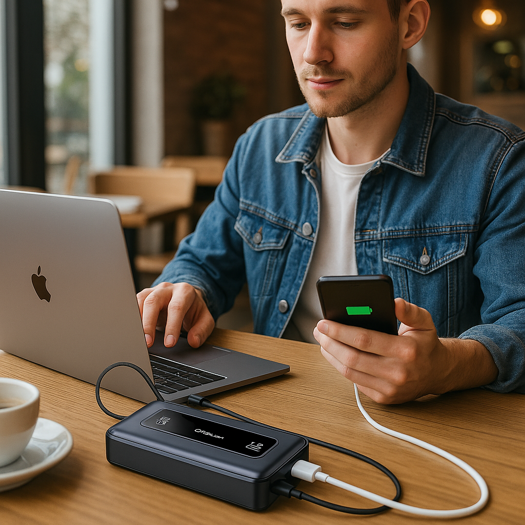 Power Bank 20.000mah Carga Super Rapida 65w Con Pantalla Lcd