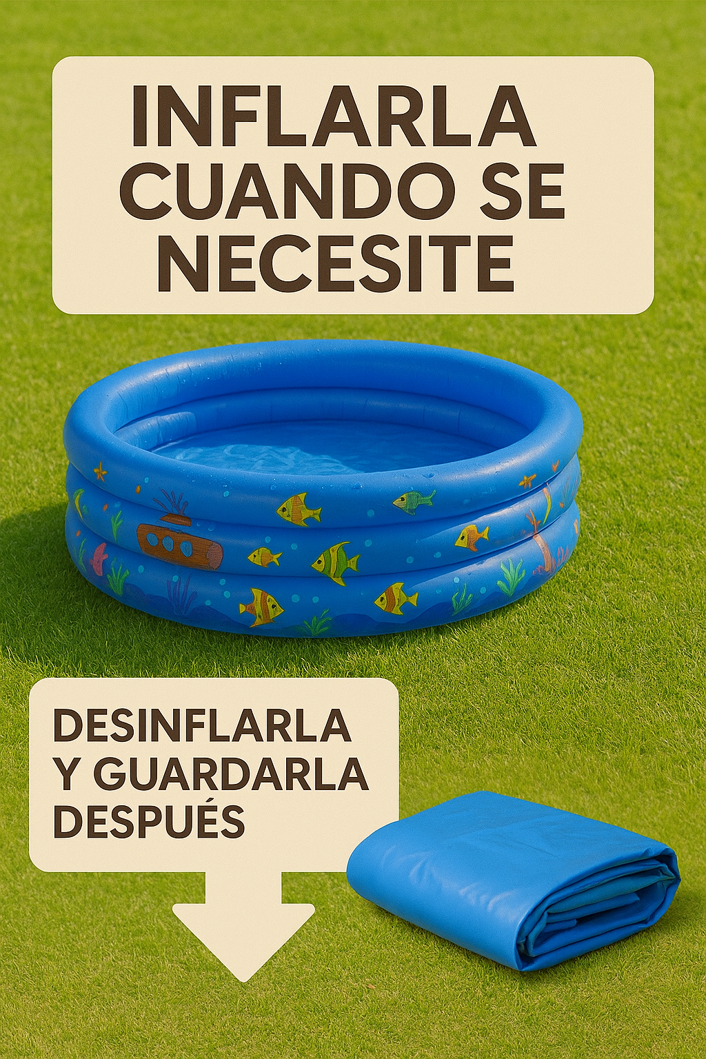 Piscina Infantil Inflable 120x26cm para niñas y niños