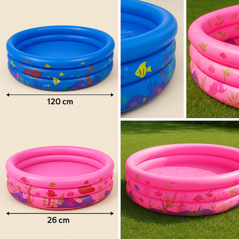 Piscina Infantil Inflable 120x26cm para niñas y niños