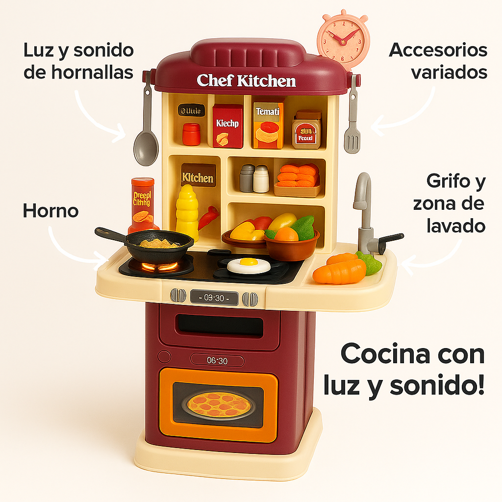 Juego De Cocina Set Completo Para Niñas Y Niños Infantil