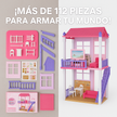 Casa De Muñecas Grande Completa Con 112 Accesorios 70x74cm