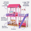 Casa De Muñecas Grande Completa Con 112 Accesorios 70x74cm