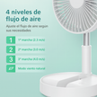 Ventilador De Pie Bateria Silencioso Plegable 4 Velocidades