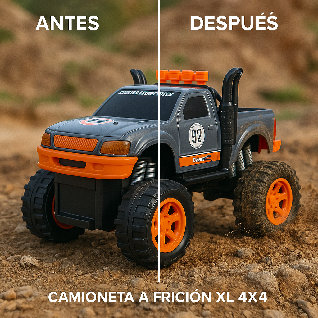 Camioneta Grande A Fricción 4x4 Todo Terreno Camion Monstruo