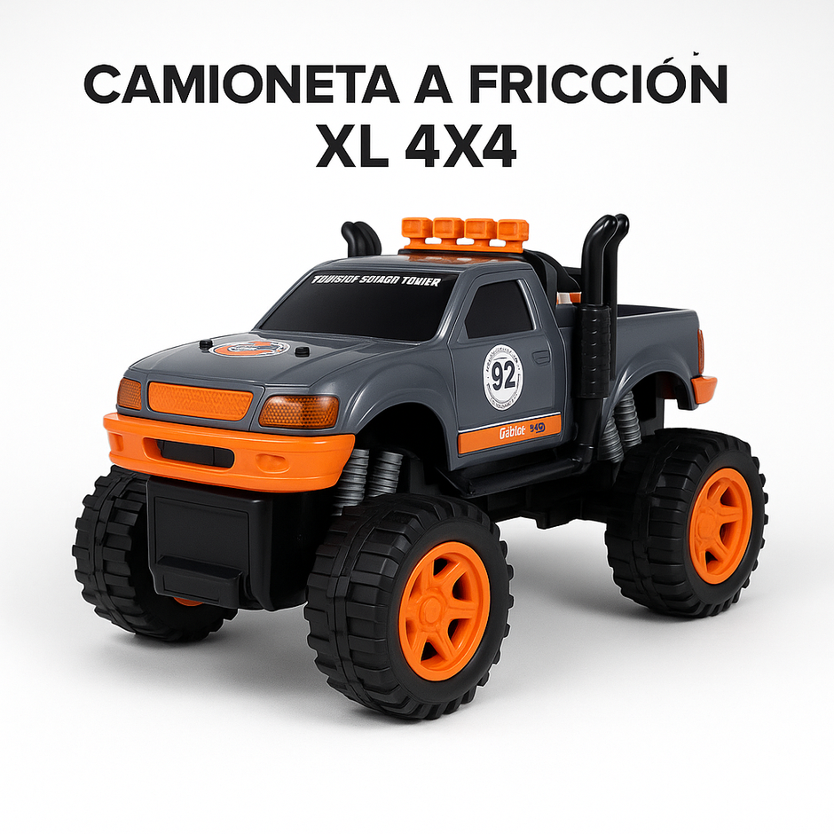Camioneta Grande A Fricción 4x4 Todo Terreno Camion Monstruo