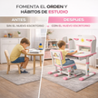 Escritorio Infantil Escolar Con Silla Para Niñas/niños