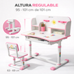 Escritorio Infantil Escolar Con Silla Para Niñas/niños