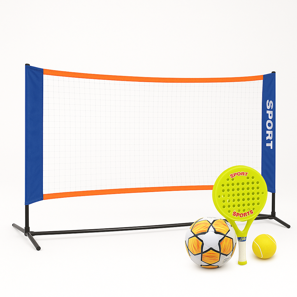 Red De Futbol Tenis Para Playa + Pelota O Raqueta 2.4x0.8 M