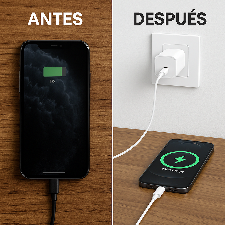 Cargador Completo Carga Rapida 20w Para iPhone 12 13 14 15 16 17