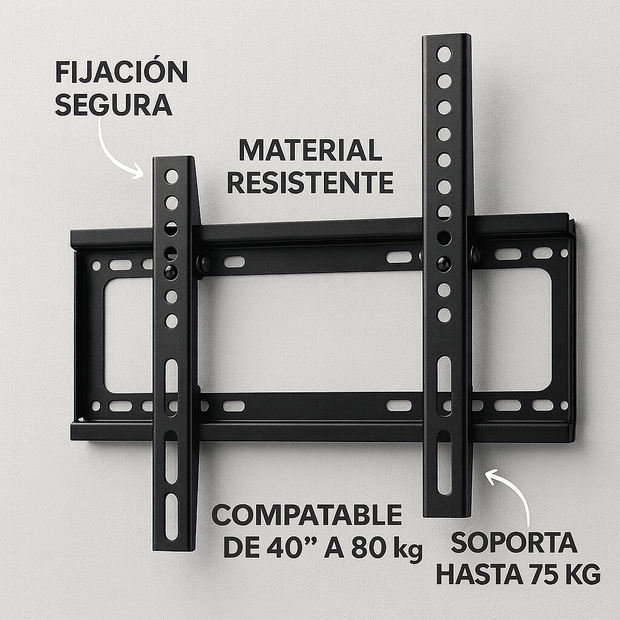 Soporte Para Tv Fijo En Pared Universal 40 43 50 55 65 75 80