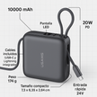 Power Bank Mini 10.000 Mah Carga Rapida 20w Cables Incluidos