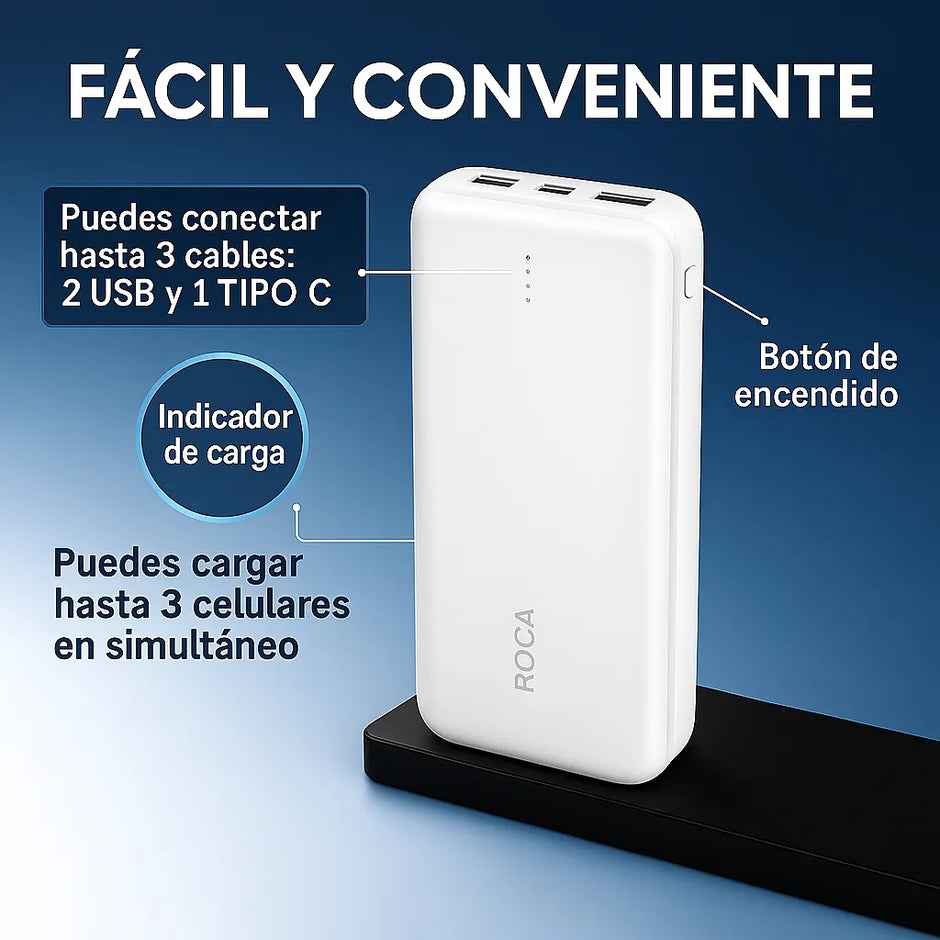 Power Bank 20.000mah Carga Rapida 20w