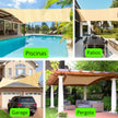 Toldo Lona Malla Sombra Filtro Uv Cuadrada Impermeable 4m