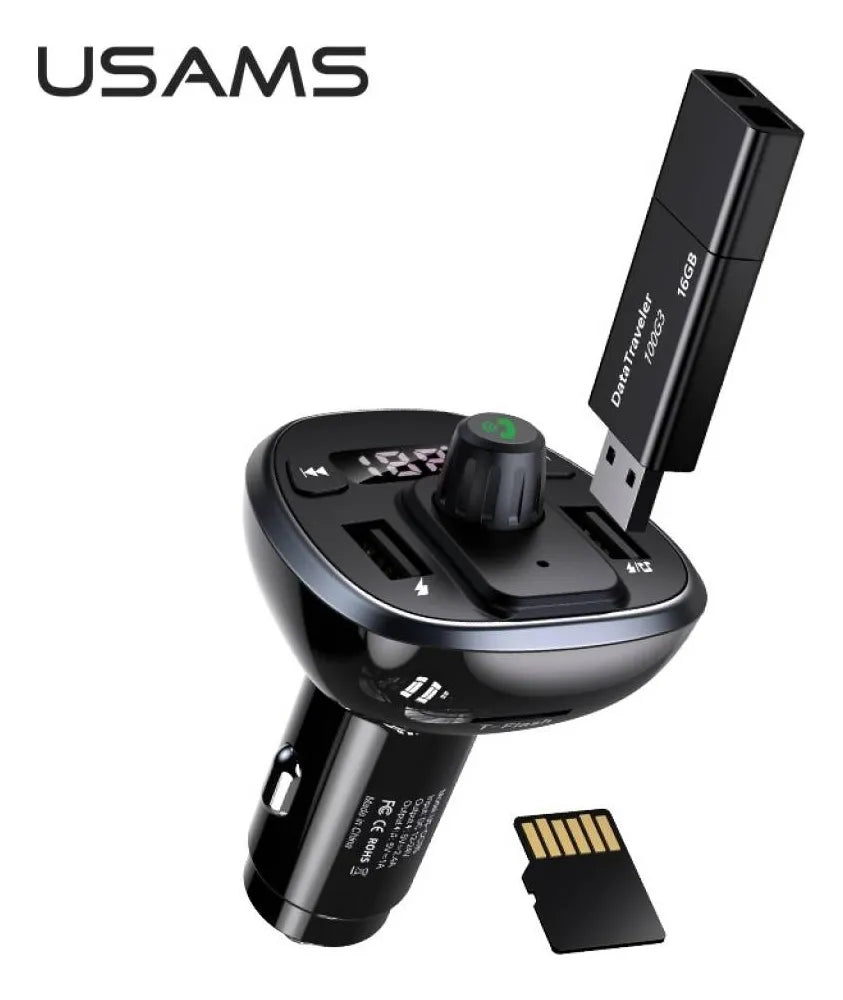 Transmisor Bluetooth Usb Fm Receptor Para Auto Manos Libres