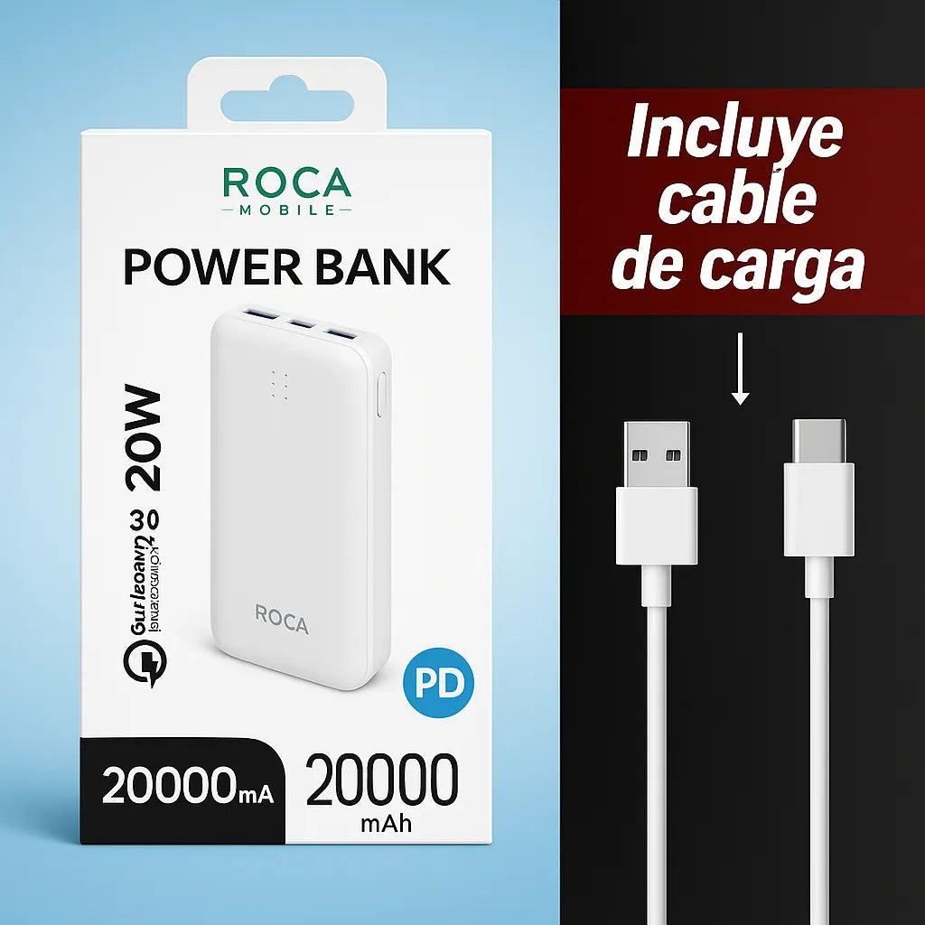 Power Bank 20.000mah Carga Rapida 20w