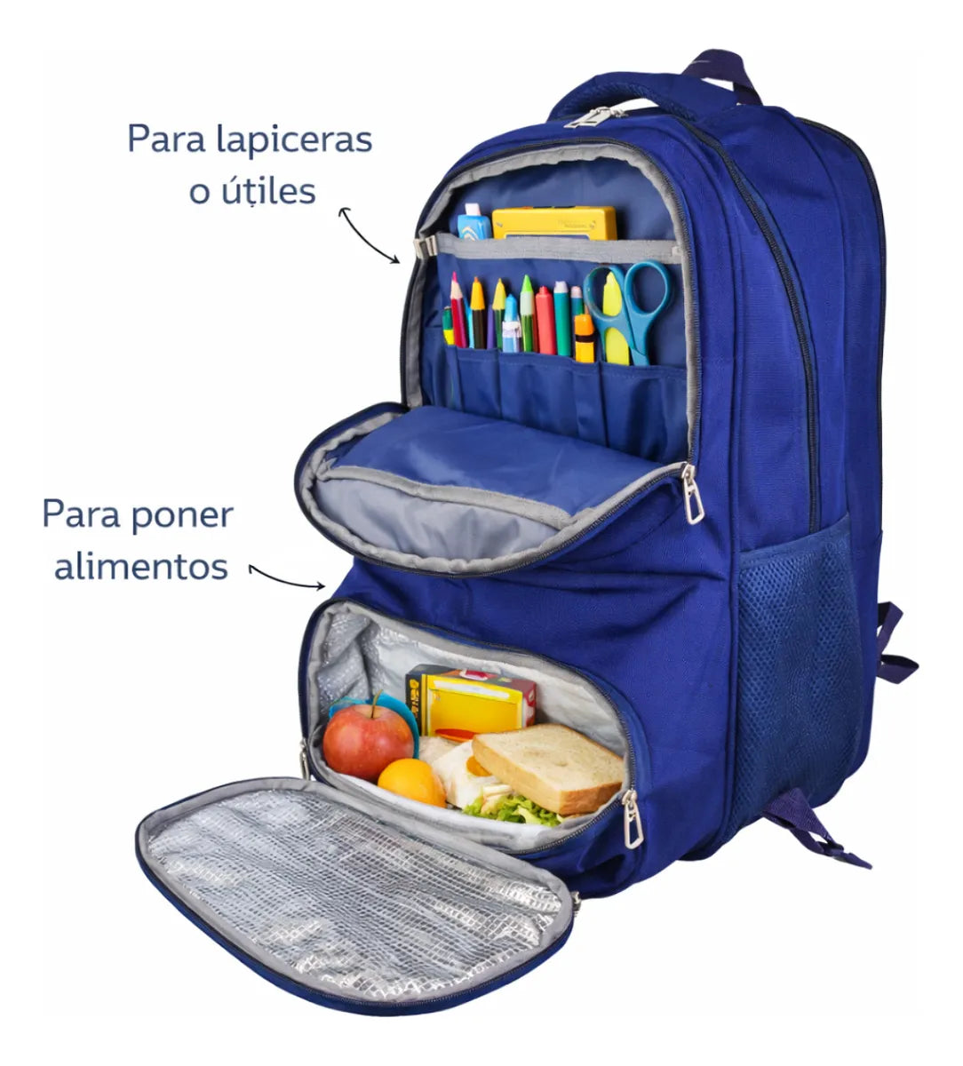 Mochila Escolar Para Niño Niña Con Compartimiento 3 En 1
