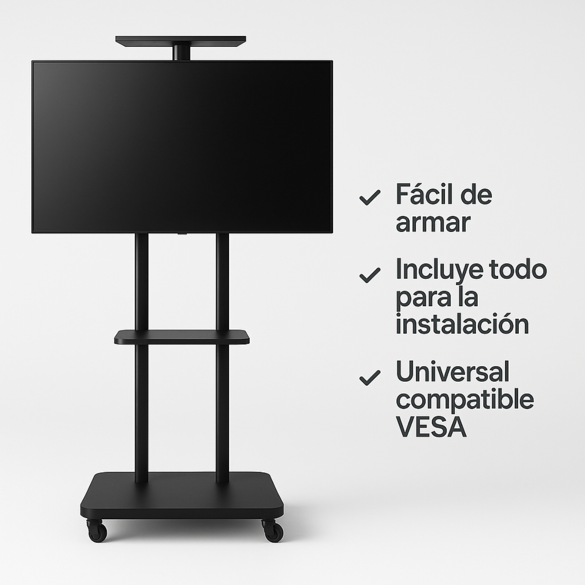 Soporte De Piso Para Tv Monitor 32 A 70 Pulgadas Con Ruedas