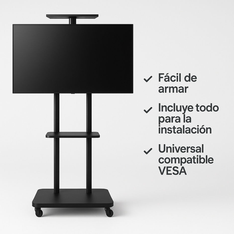 Soporte De Piso Para Tv Monitor 32 A 70 Pulgadas Con Ruedas