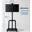 Soporte De Piso Para Tv Monitor 32 A 70 Pulgadas Con Ruedas
