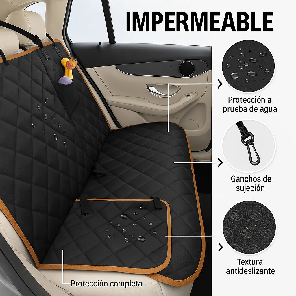 Funda Para Asiento De Coche Protector De Perro, Impermeable