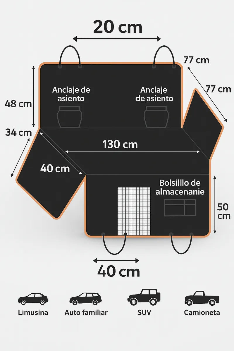 Funda Para Asiento De Coche Protector De Perro, Impermeable