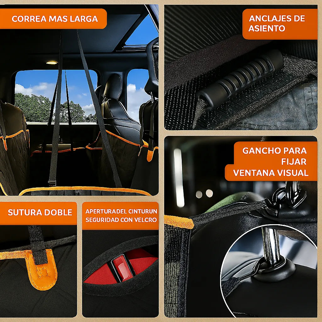 Funda Para Asiento De Coche Protector De Perro, Impermeable