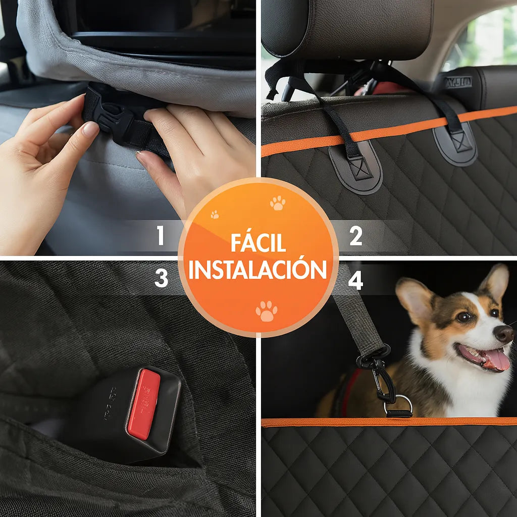 Funda Para Asiento De Coche Protector De Perro, Impermeable