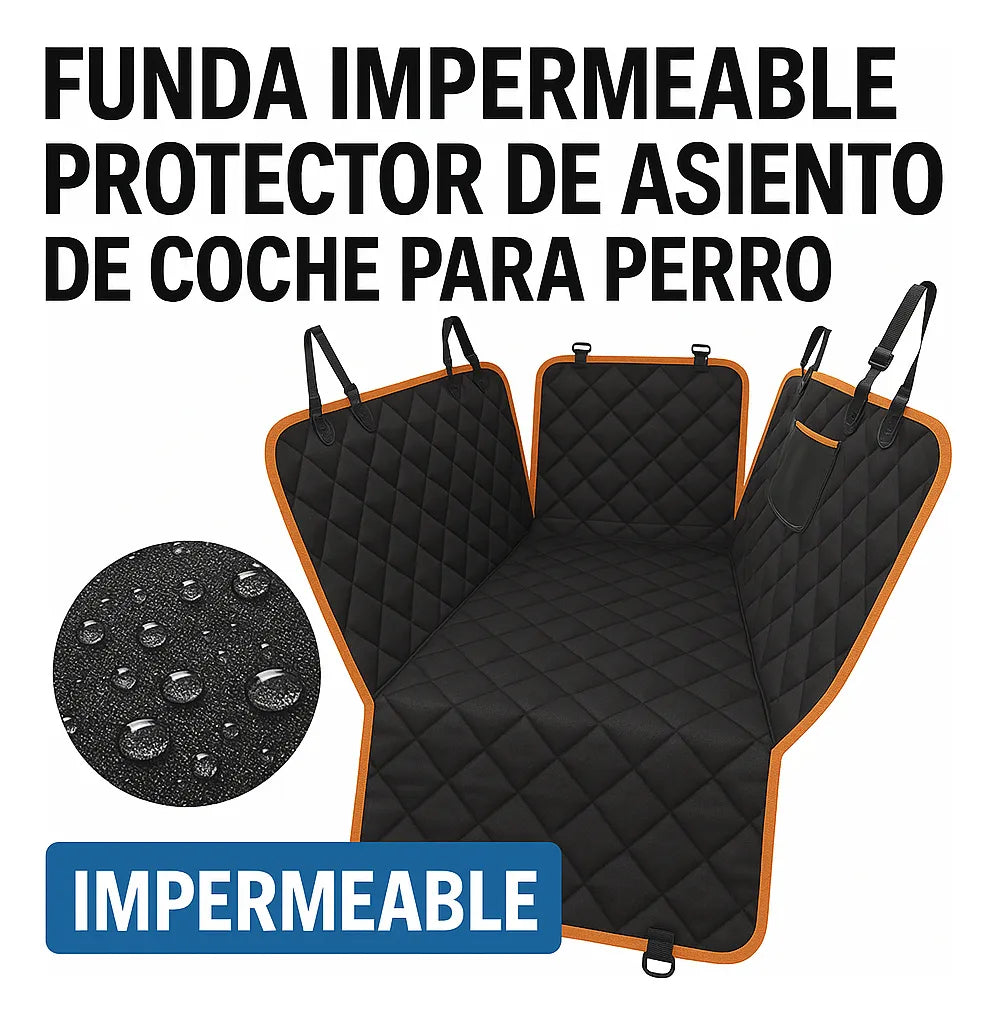 Funda Para Asiento De Coche Protector De Perro, Impermeable