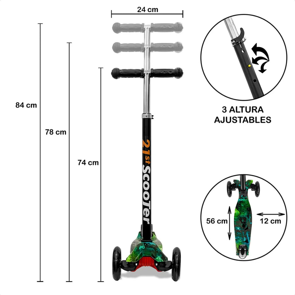 Tripatin Scooter Con Luces Juguetes Para Niños Y Niñas