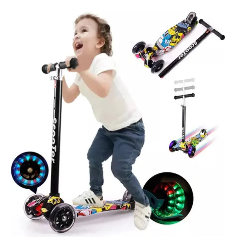 Tripatin Scooter Con Luces Juguetes Para Niños Y Niñas